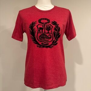 CROMO Peru Graphic Heather Red T-Shirt talla 12 a 14, (youth 12 - 14, Women’s S)